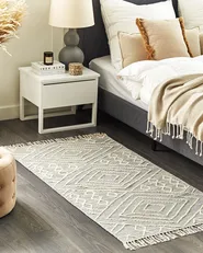 Rug KHENIFRA Light Grey 80 x 150 cm Cotton_831118