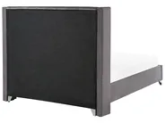 Säng med lamellram Sammet LUBBON 160 x 200 cm Grå_734230