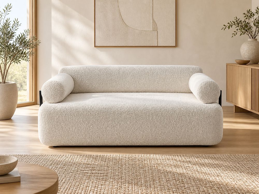 Soffa 2-sits ELVA Bouclé Off-White