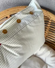 Set of 2 Decorative Cushions SEBRINE 40 x 60 cm Mint Green Striped_997803