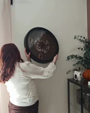 Wall Clock ALBACETE 50 cm Black_1076442