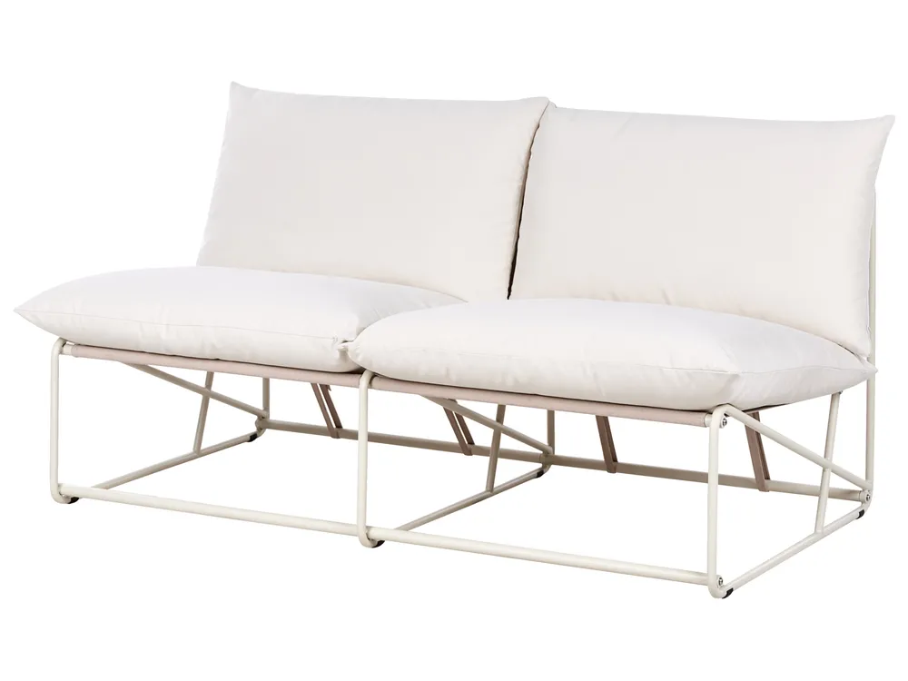 Garden Sofa 2 Seater PICO Metal Light Beige_1012927