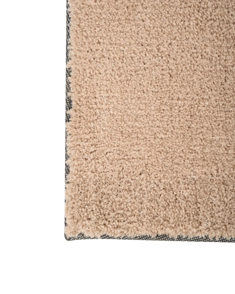 Shaggy Rug DEMRE Sand Beige 140 x 200 cm_1076934