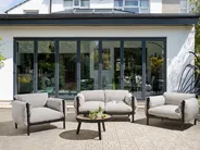 Garden Sofa Set 4 Seater ESPERIA Metal Grey_868681