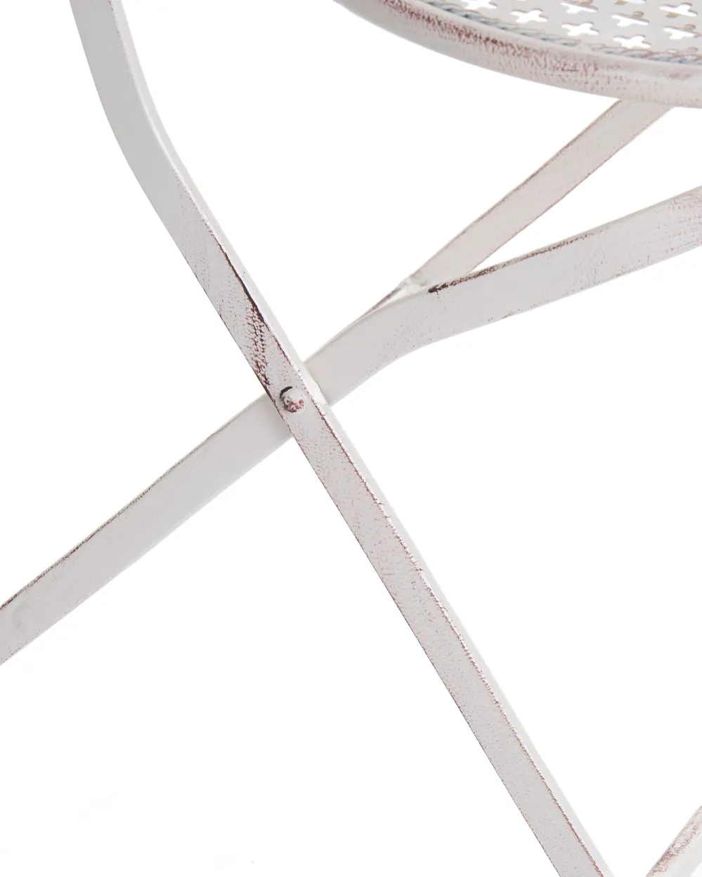Set med 2 trädgårdsstolar PAVIA Fällbar Metall Off-White_1046261