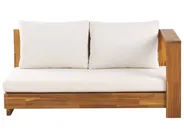 Garden Corner Sofa with Table 5 Seater MARETTIMO Certified Acacia Wood Brown Left Hand_953815