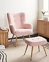 Wingback-tuoli VEJLE rahilla Buklee Pastellipinkki