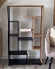 Bookcase BANGOR 175 cm Brown/ Black_997009
