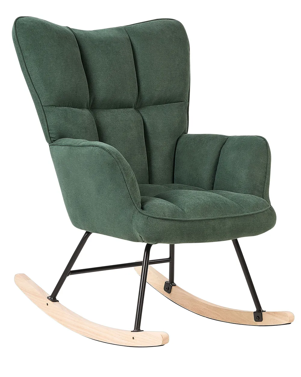 Rocking Chair OULU Fabric Emerald Green