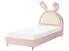Barnsäng Kanin Sammet LALLIAS 90 x 200 cm Rosa