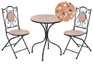 Caféset Fällbar ADRANO Metall Terrazzoeffekt Svart_1021737