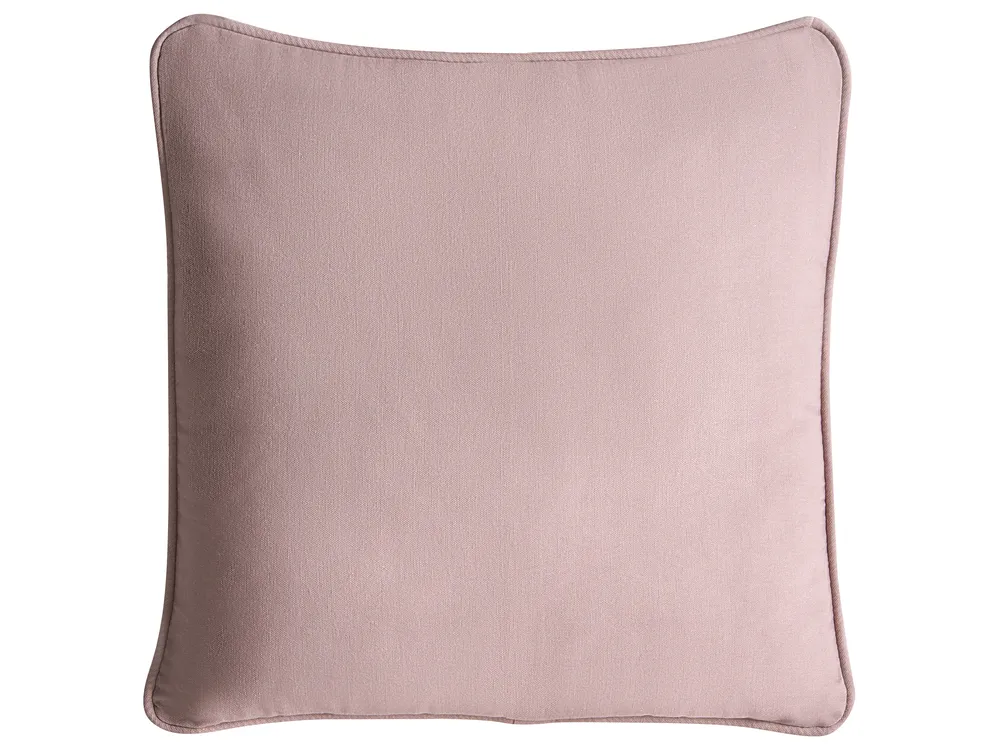 Set of 3 Decorative Cushions PENTACE 30 x 50 cm 45 x 45 cm Cotton Pink Solid_1040526