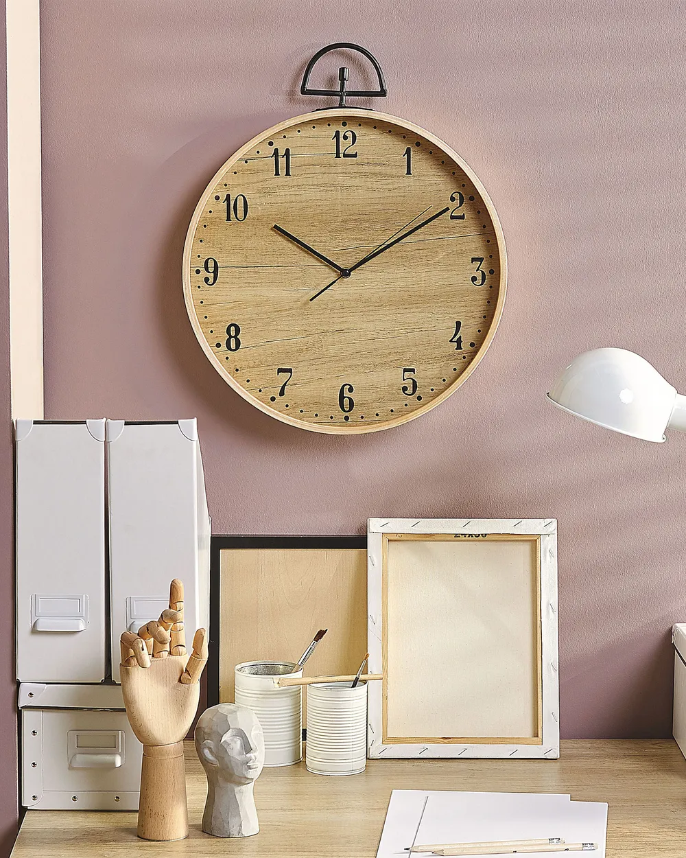 Wall Clock OPFIKON 40 cm Light Brown