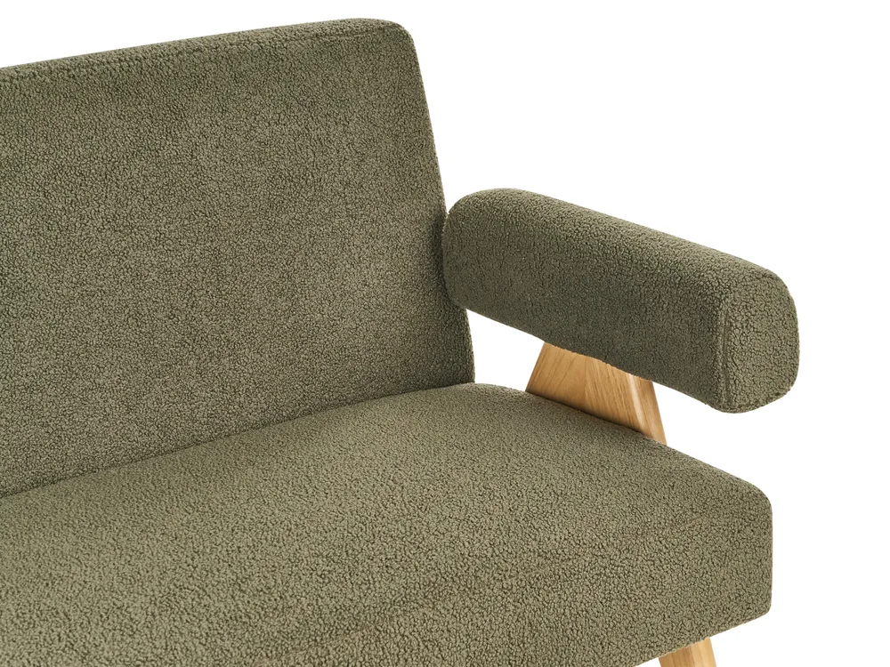 Soffa 2-sits TAMRE Bouclé Grön/ Ljusbrun_985249