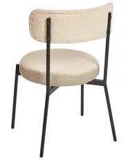Set of 2 Dining Chairs ALLISON Boucle Light Beige_929048