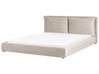Bed Velvet BAJONNA 180 x 200 cm (EU Super King) Taupe