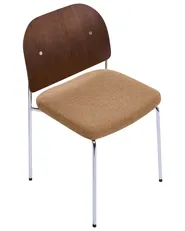 Set of 2 Dining Chairs ASHCROFT Metal Dark Brown/ Orange_1076768