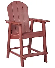 Ulkobaaripöytä ADIRONDACK 60 cm 59 cm Synteettinen materiaali Punainen_1178932