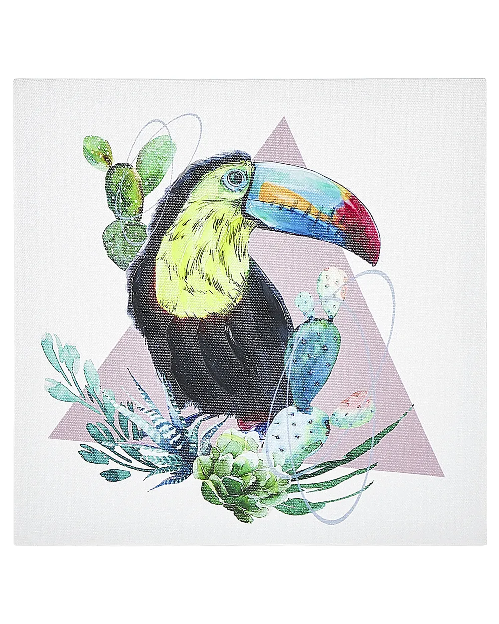 Set of 3 Canvases MENAKA 30 x 30 cm Animal Motif Multicolour_819679