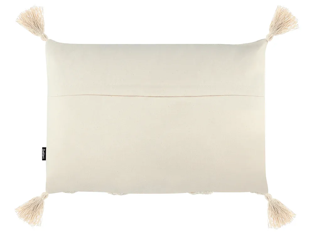 Set med 2 prydnadskuddar CERINTHE 40 x 60 cm Bomull Ljusbeige Chevrontryck_835174
