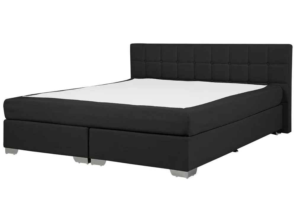 Divan Bed Fabric ADMIRAL 180 x 200 cm (EU Super King) Black