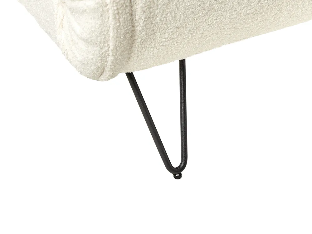 Single Sofa Bed VESTFOLD Boucle Off-White_930415