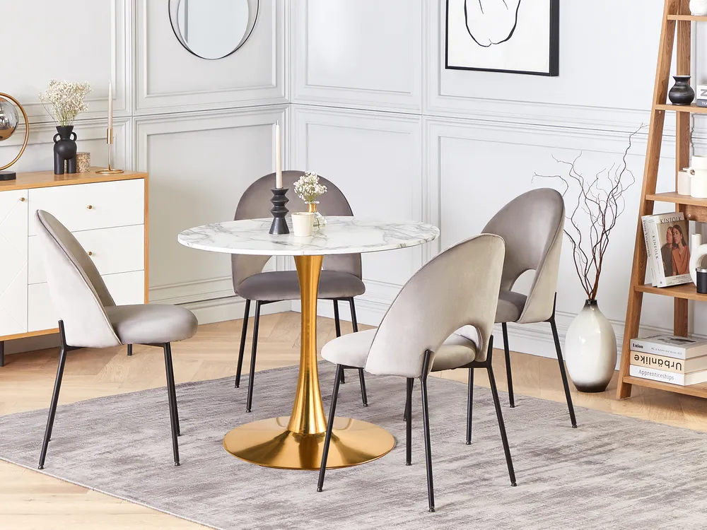 Dining Table BOCA Marble/ Gold 90 cm 90 cm