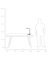 LED Desk Lamp COLUMBA Adjustable Metal Black_866440