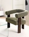 Armchair ILBRO Boucle Green/ Dark Brown