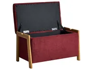 Upholstered Storage Bench EDLAND Fabric Burgundy_1038264