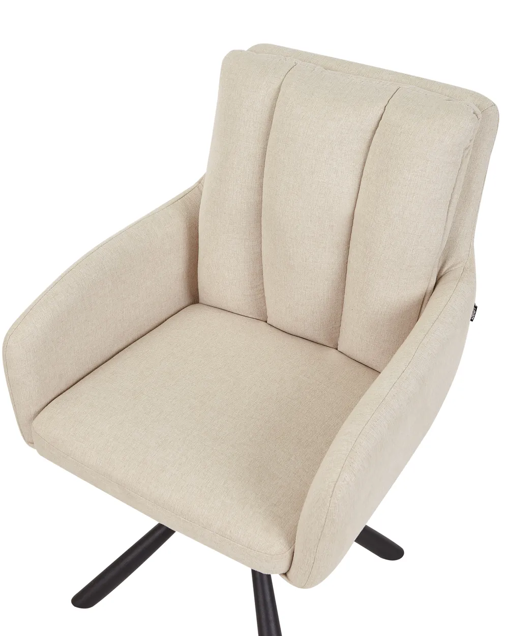 Ruokatuolisetti 2 kpl pyörivä SARDOAL Kangas Vaaleanbeige_944932
