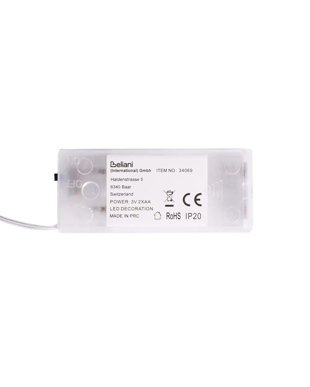Set med 3 juldekorationer LED KYVESI 20/25/30 cm Julgran Vit_1029942
