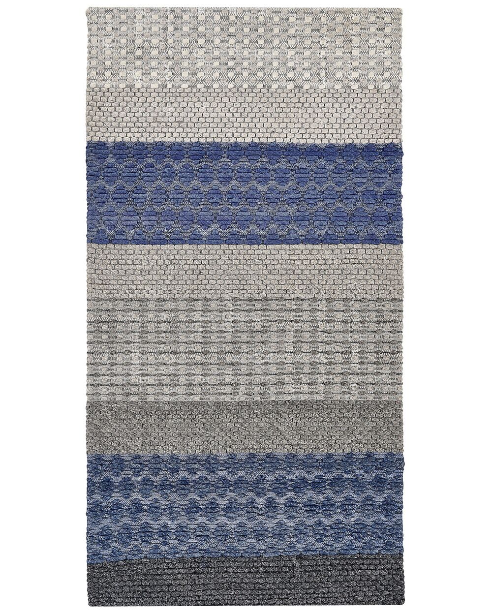 Teppe AKKAYA Blå 80 x 150 cm Ull