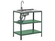 Outdoor Kitchen Island with Sink VILAMA Green_973788