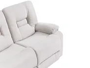 Soffgrupp med elektrisk reclinerfunktion 6-sits BERGEN med USB-port Sammet Ljusbeige_1064835