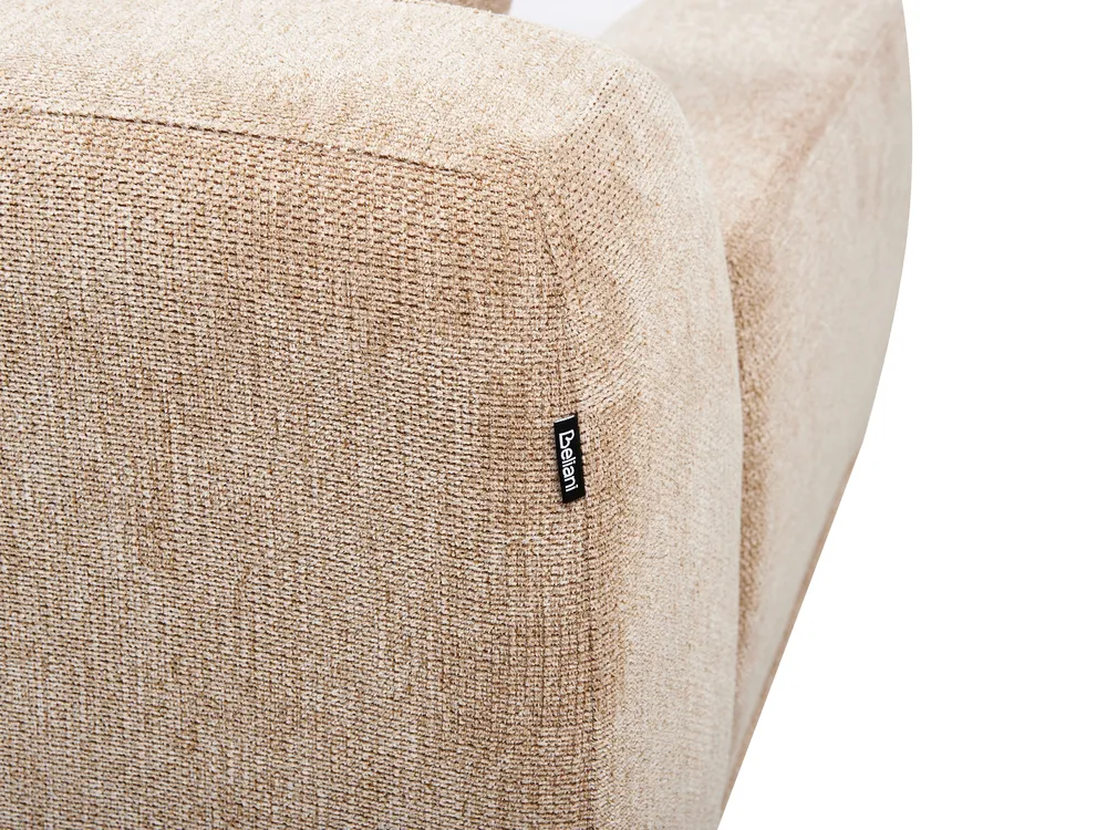 Corner Sofa 3 Seater HOLT Fabric Beige Left Hand_960600