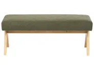 Upholstered Bench TAMRE Boucle Green/ Light Brown_985160