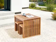 Garden Dining Table BELLANO 70 cm 120 cm Acacia Wood Brown_922066