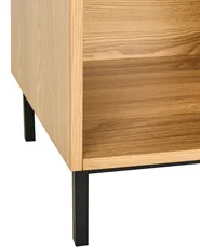9 Shelf Open Wardrobe LEANDRO Light Brown_1002473