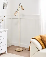 Golvlampa MOYOLA Justerbar Metall Beige_948991