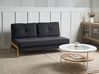 Sofa Bed 2 Seater EDLAND Fabric Black