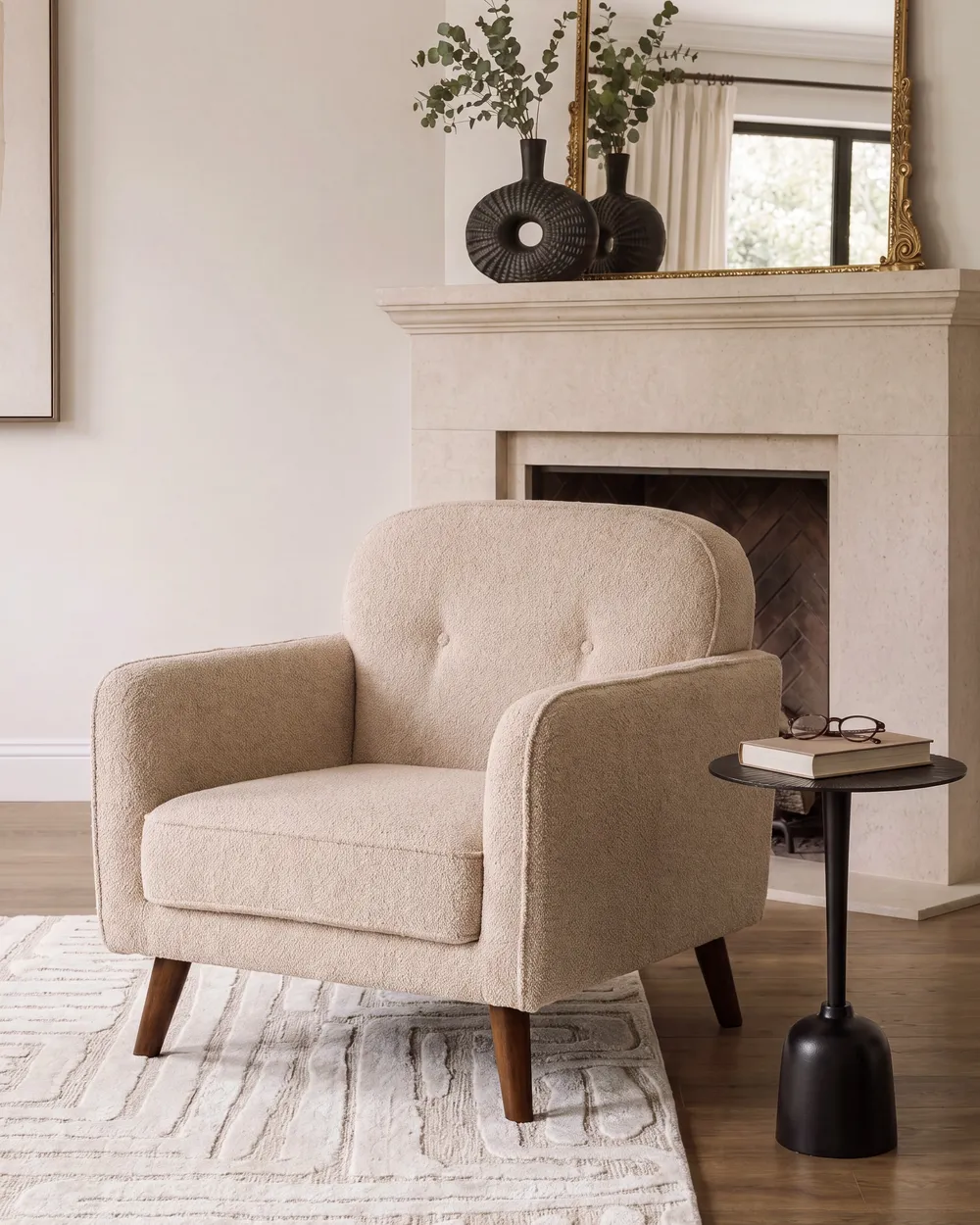 Soffgrupp 4-sits ETTRUM Bouclé Beige_1113409