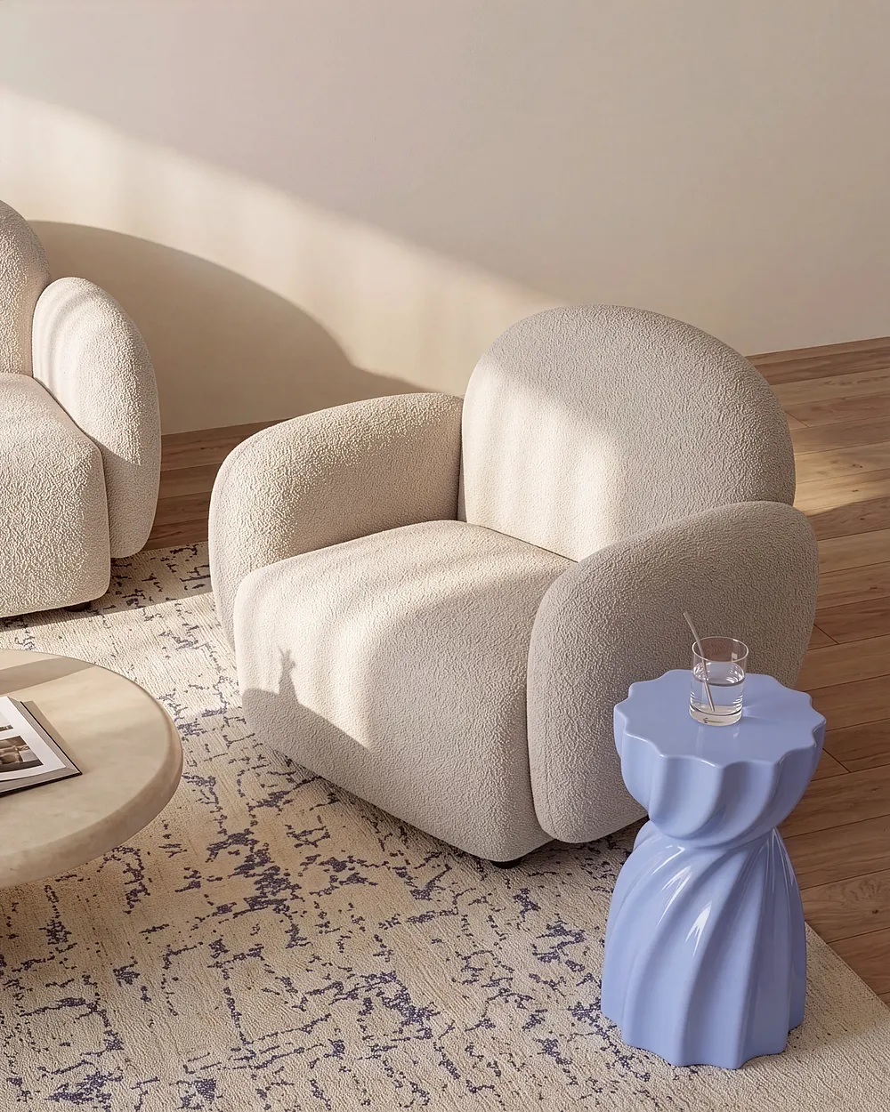 Armchair JULE Boucle Beige_1125895