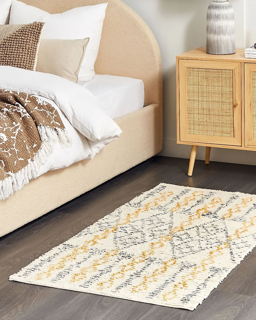 Matto KADAPA Beige 80 x 150 cm Puuvilla_1179141