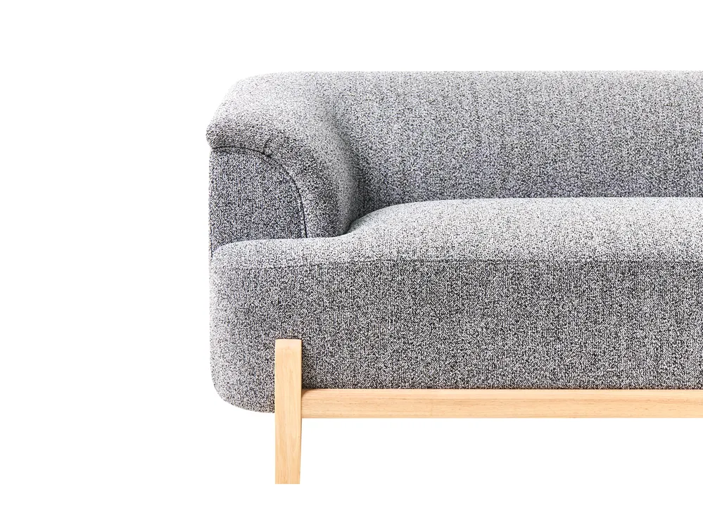Living Room Set 5 Seater ALNOR Fabric Dark Grey_1009851