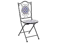 Bistro Set SIPONTO Metal White/ Blue_1155717
