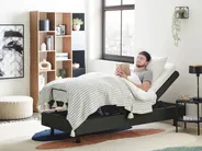 Adjustable Bed without Headboard Fabric DUKE II 80 x 200 cm (EU Small Single) Dark Grey_987299