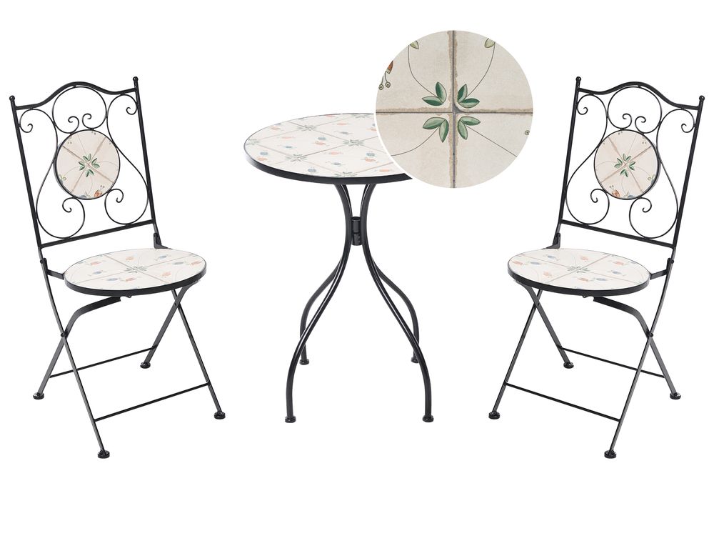 Caféset CARONA Metall Svart