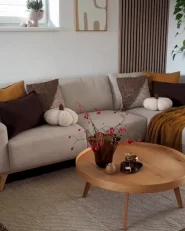 Set of 2 Decorative Cushions ASLANAPA 45 x 45 cm Cotton Beige Solid_1022125