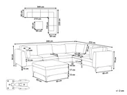 Modular Corner Sofa 6 Seater EVJA with Ottoman Velvet Navy Blue Left Hand_859818